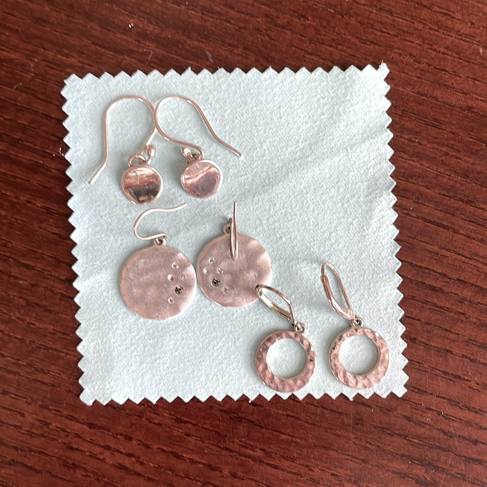 Silver earrings - set of 3